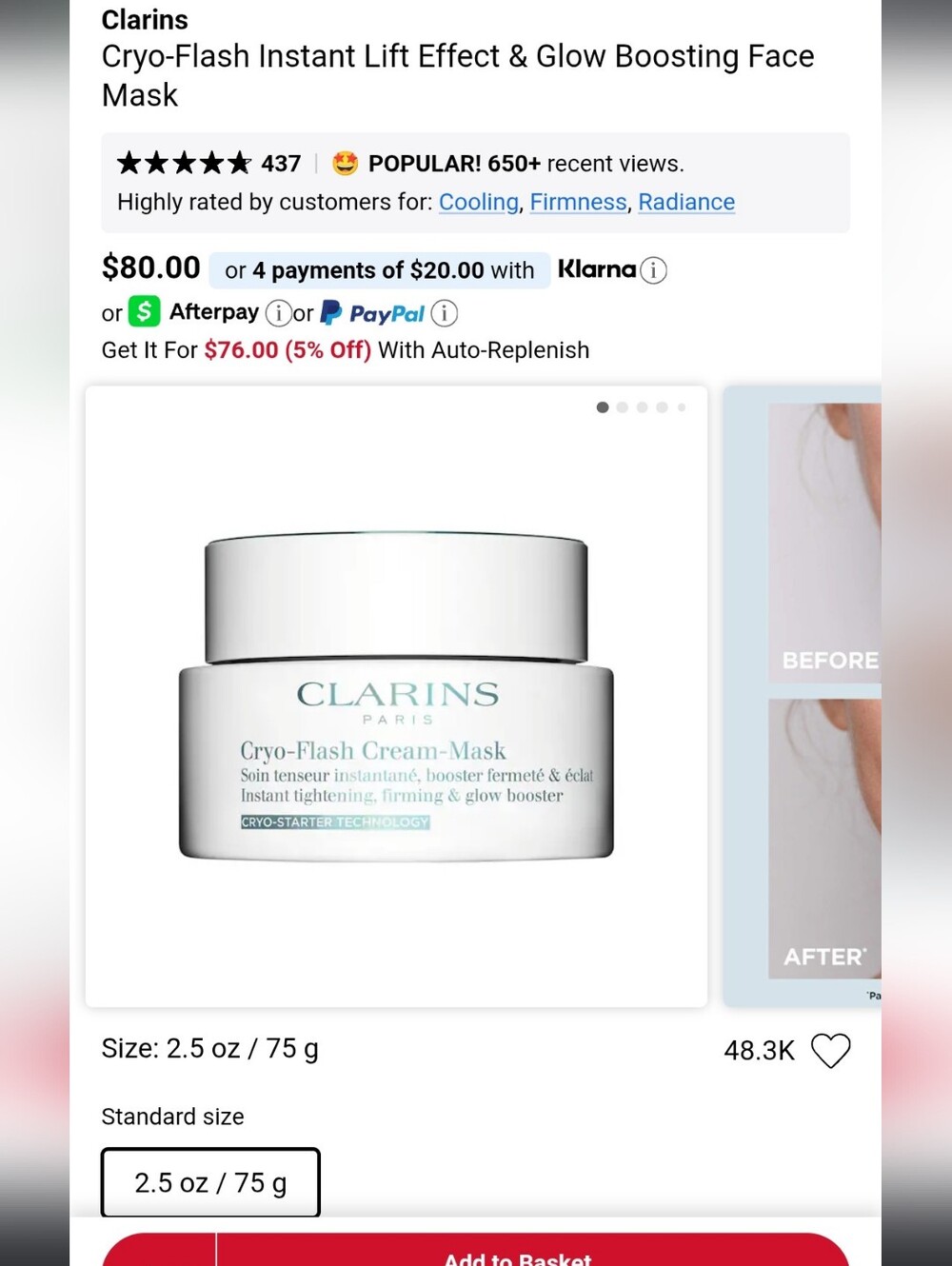 Clarins Cryo-Mask with Lip Oil & Lip Oil Balm PR Package - Picture 2 of 4